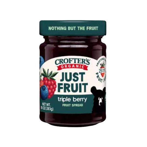 CROFTERS: Just Fruit Triple Berry Fruit Spread, 10 oz