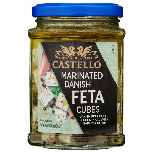 CASTELLO: Marinated Danish Feta Cheese Cubes, 5.25 oz