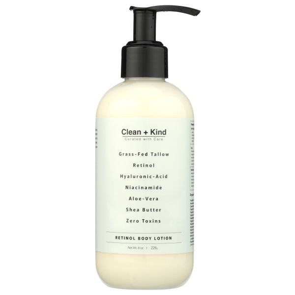 CLEAN AND KIND: Retinol Body Lotion, 8 fo