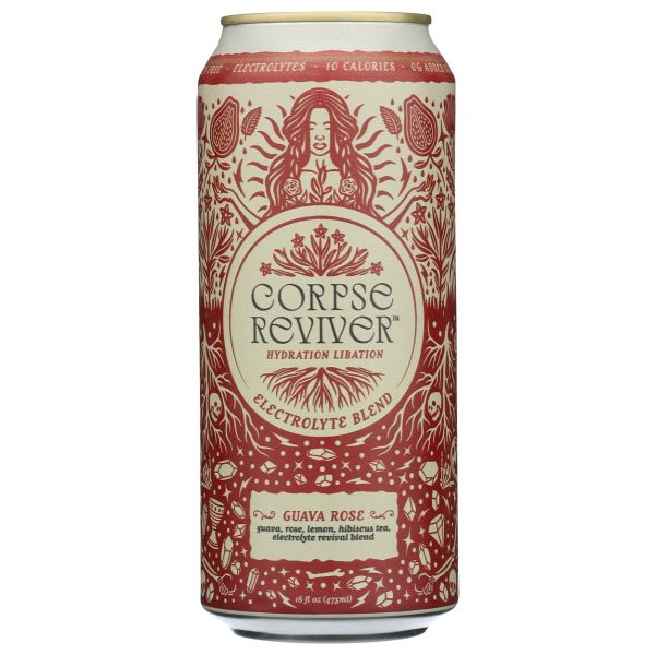 CORPSE REVIVER: Guava Rose Electrolyte Beverage, 16 fo