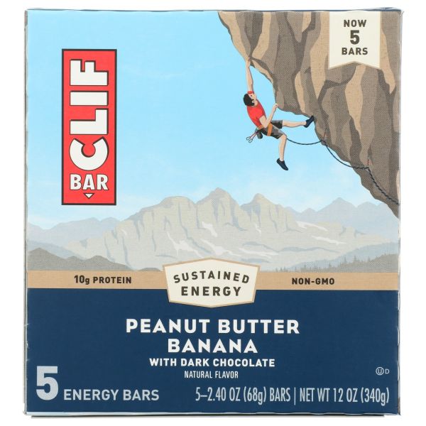 CLIF: Peanut Butter Banana with Dark Chocolate Bars 5 Count, 12 oz
