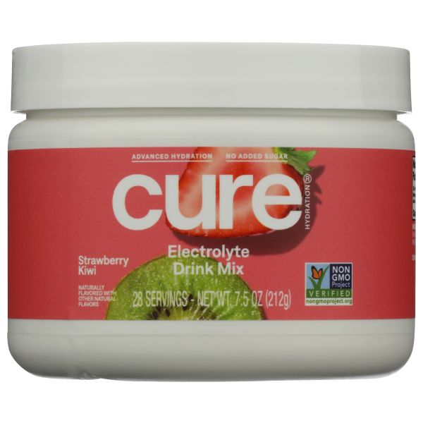 CURE: Strawberry Kiwi Electrolyte Drink Mix Jar, 7.5 oz