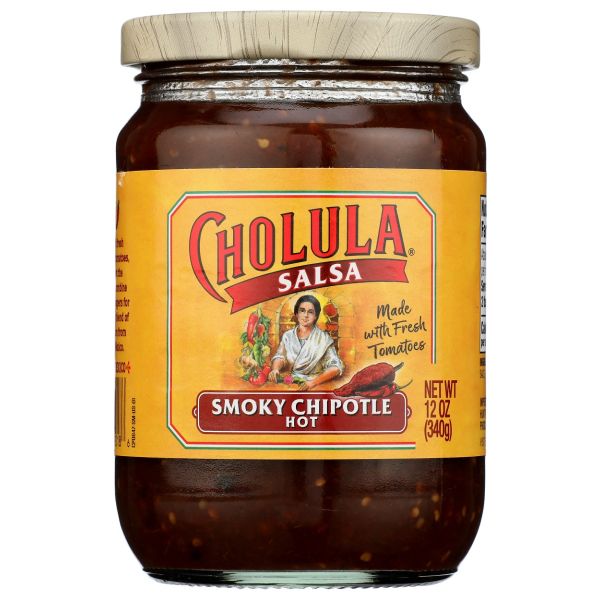 CHOLULA: Smoky Chipotle Hot Salsa, 12 oz