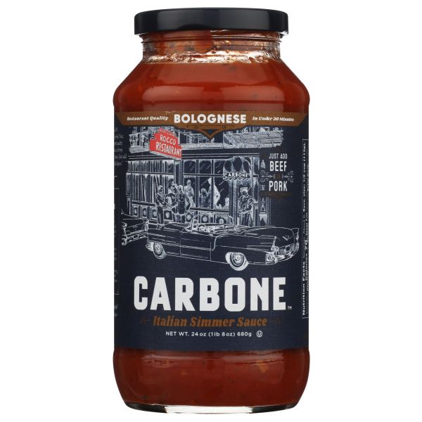 CARBONE: Bolognese Italian Simmer Sauce, 24 oz
