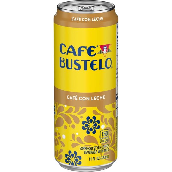 CAFE BUSTELO: Café con  Leche Iced Coffee, 11 fo