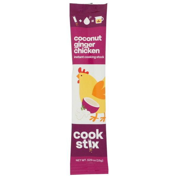 COOKSTIX: Coconut Ginger Chicken Instant Cooking Stock, 0.57 oz