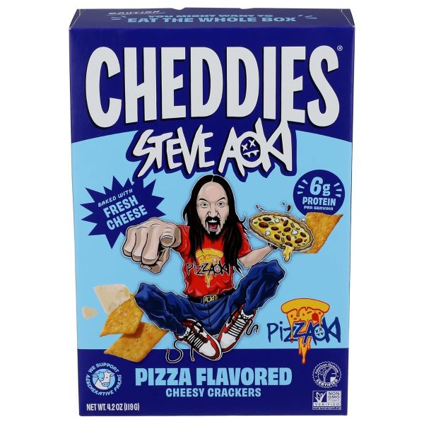 CHEDDIES: Pizza Cheesy Crackers, 4.2 oz