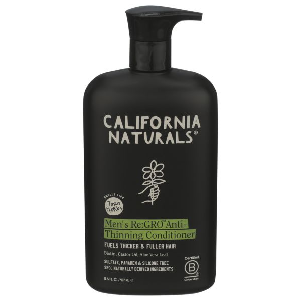 CALIFORNIA NATURALS: Mens Re GRO Anti Thinning Conditioner, 16.5 fo