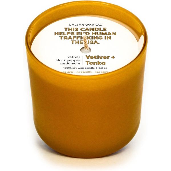 CALYAN WAX CO: Vetiver Tonka Dignity Series Soy Candle, 5.3 oz