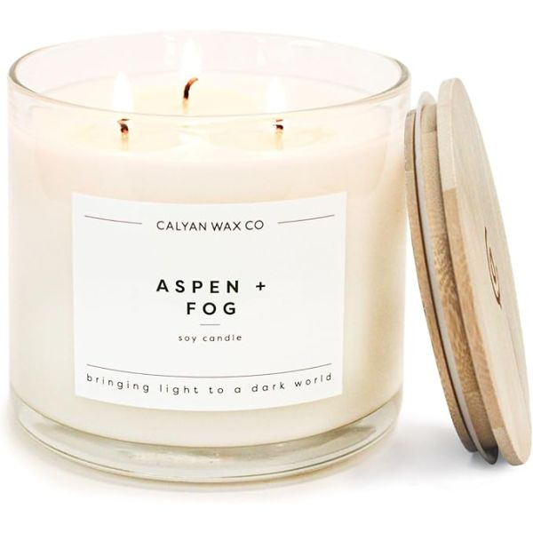 CALYAN WAX CO: Aspen Fog 3 Wick Soy Candle, 14.9 oz