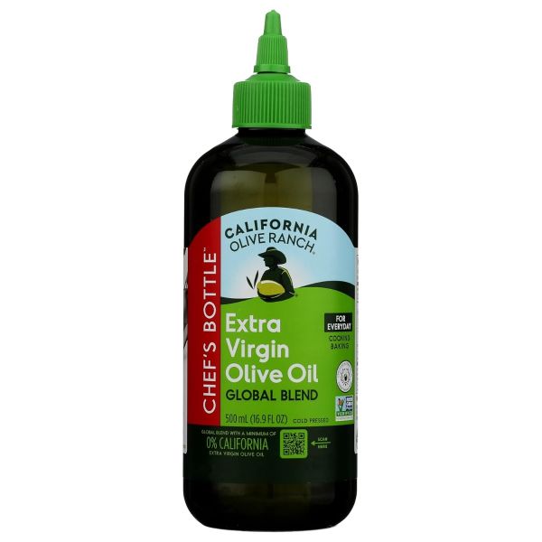 CALIFORNIA OLIVE RANCH: Evoo Global Blend Medium Chefs Bottle, 500 ml