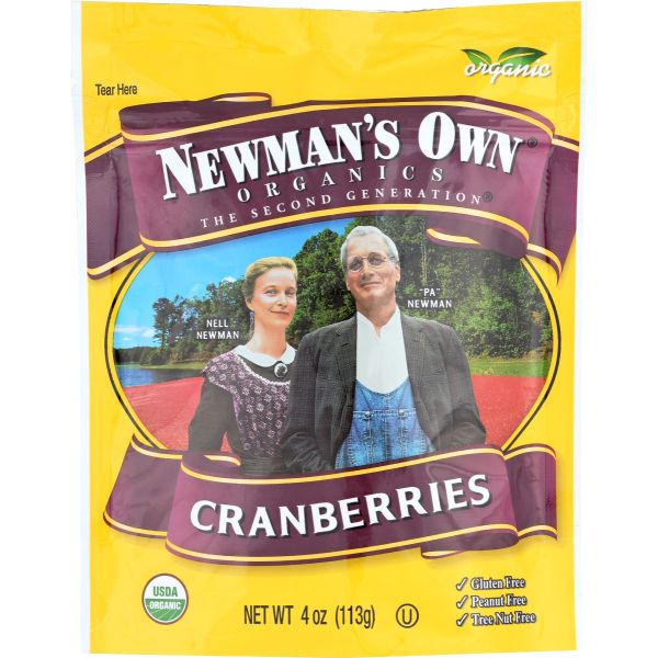 NEWMANS OWN ORGANIC: Cranberries Dried Org Zipbag, 4 oz