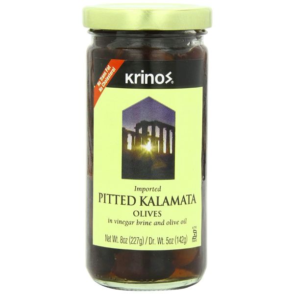 KRINOS: Olive Kalamata Pitted, 8 oz