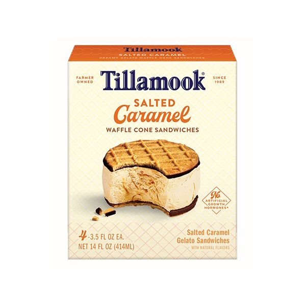 TILLAMOOK: Salted Caramel Sandwich Ice Cream, 14 oz