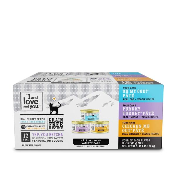 I&LOVE&YOU: Canned Cat Food Variety Pack, 36 oz