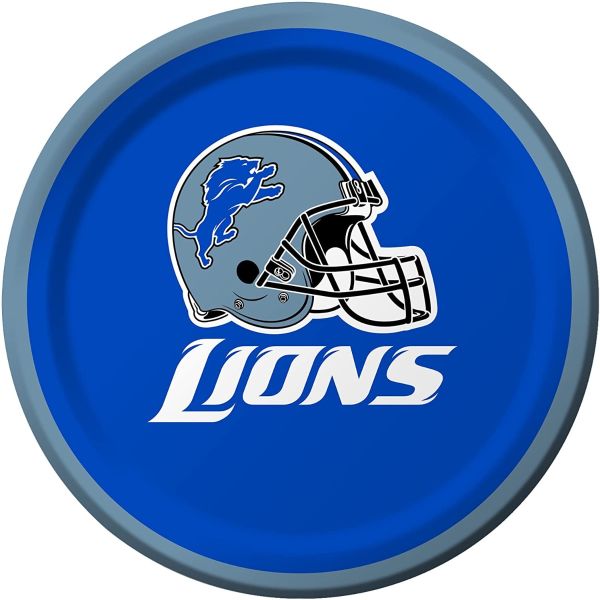 CREATIVE CONVERTING: Lunch Plate Detroit Lions, 8 ea
