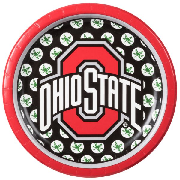 CREATIVE CONVERTING: Lunch Plate Ohio State University, 8 ea