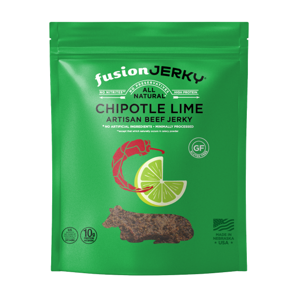 FUSION JERKY: Chipotle Lime Beef Jerky, 2.75 oz