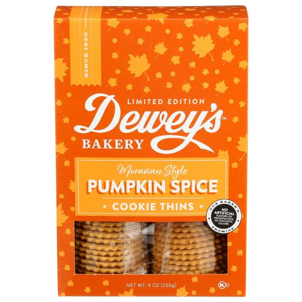 DEWEYS: Pumpkin Spice Moravian Cookie Thins, 9 oz