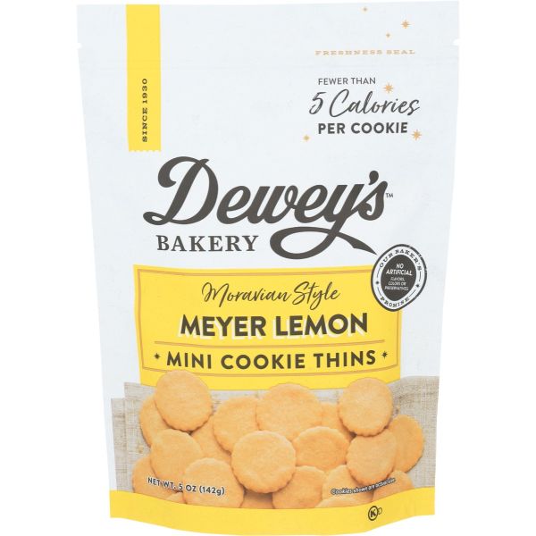 DEWEYS: Meyer Lemon Moravian Mini Cookie Thins, 5 oz
