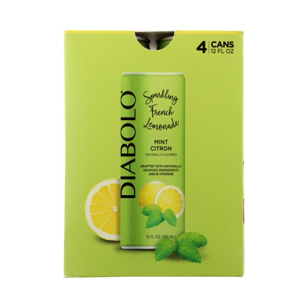 DIABOLO: Mint Citron Soda 4pk, 48 fo