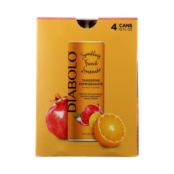 DIABOLO: Tangerine Pomegranate Soda 4pk, 48 fo