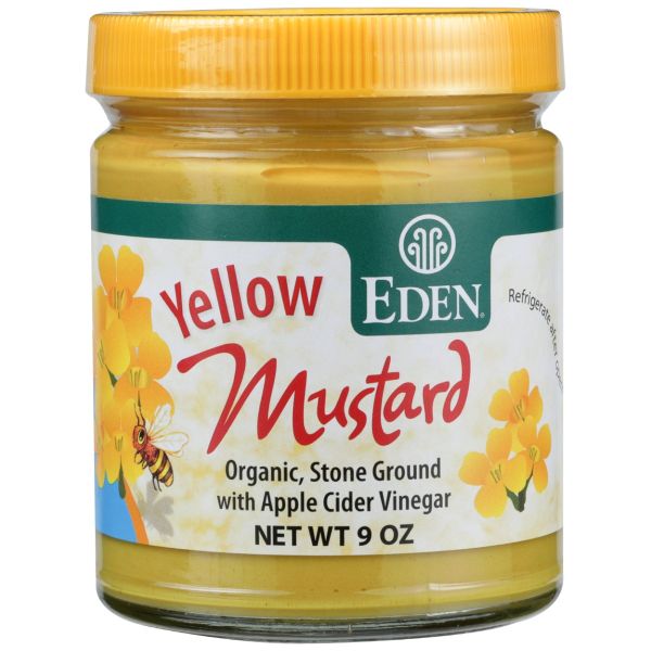 EDEN FOODS: Yellow Mustard Organic Jar, 9 oz