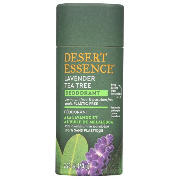DESERT ESSENCE: Tea Tree Lavender Deodorant, 2.25 oz