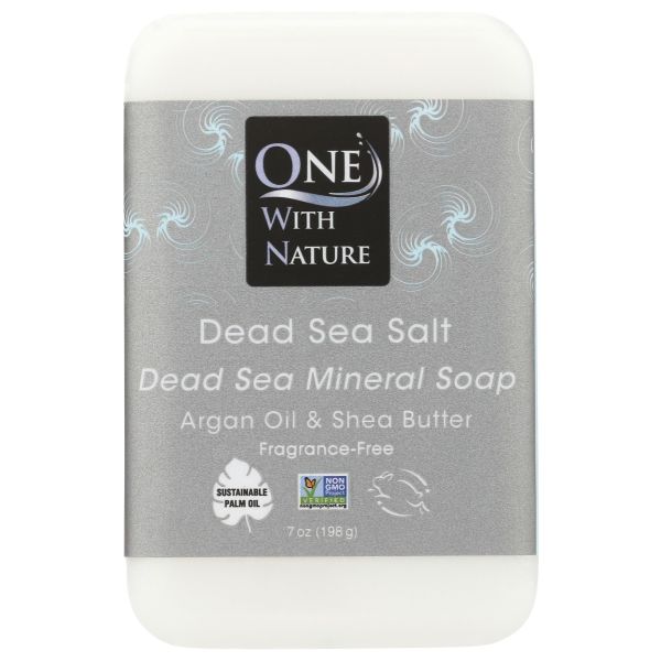 ONE WITH NATURE: Dead Sea Mineral Salt Soap Bar, 7 oz