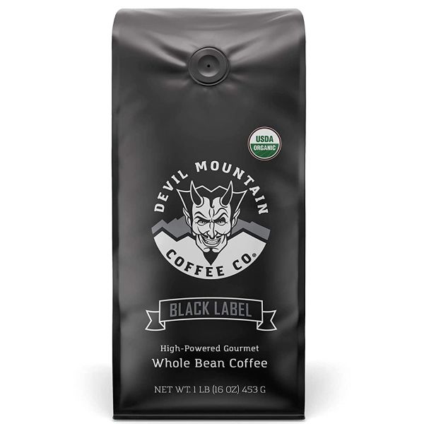 DEVIL MOUNTAIN COFFEE: Black Label Coffee Whole Bean, 1 lb