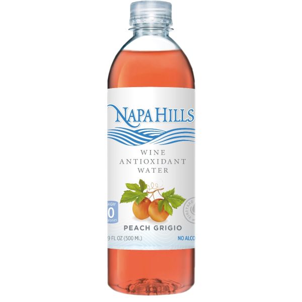 NAPA HILLS: Alcohol Free Alternative Peach Grigio, 16.9 fo