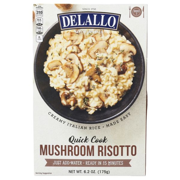 DELALLO: Quick Cook Mushroom Risotto, 6.2 oz