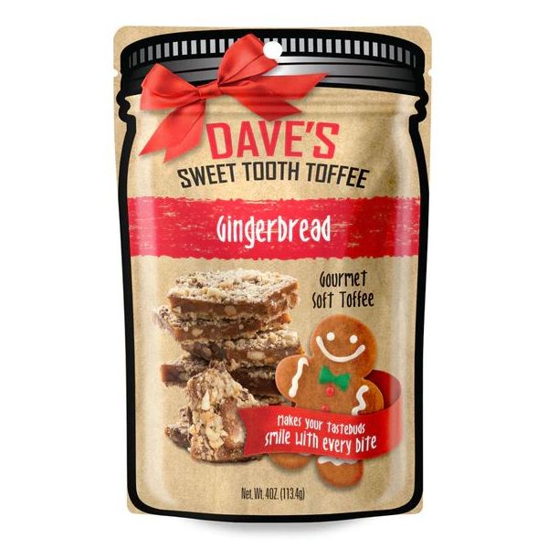 DAVES SWEET TOOTH: Gingerbread Toffee, 4 oz