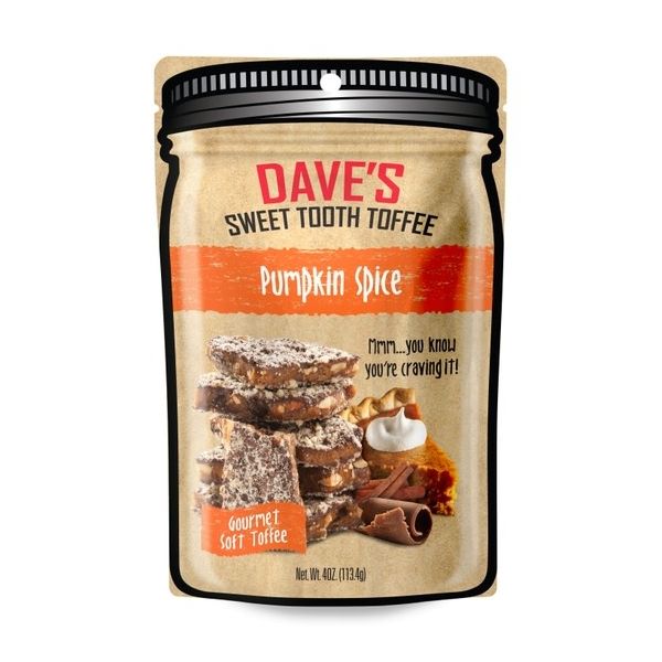 DAVES SWEET TOOTH: Pumpkin Spice Toffee, 4 oz
