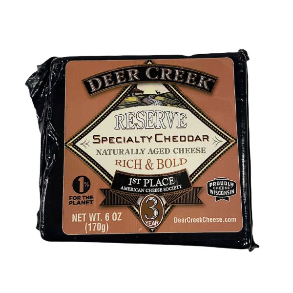 DEER CREEK: 3 Year Reserve Cheddar Cheese, 6 oz