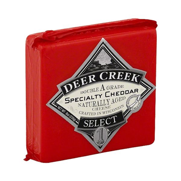 DEER CREEK: 1 Year Select AA Grade Cheddar Cheese, 6 oz