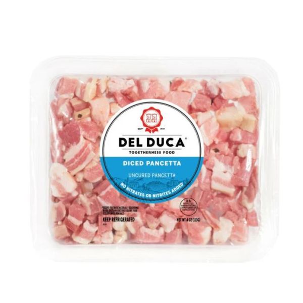 DEL DUCA: Diced Pancetta, 4 oz