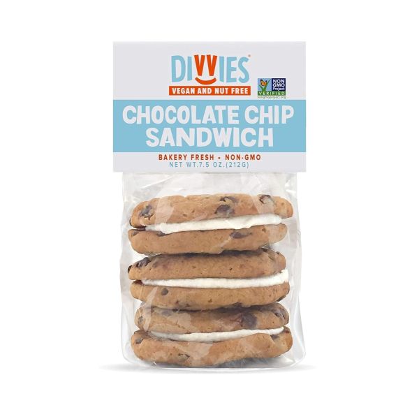 DIVVIES: Chocolate Chip Sandwich Cookies, 7.5 oz