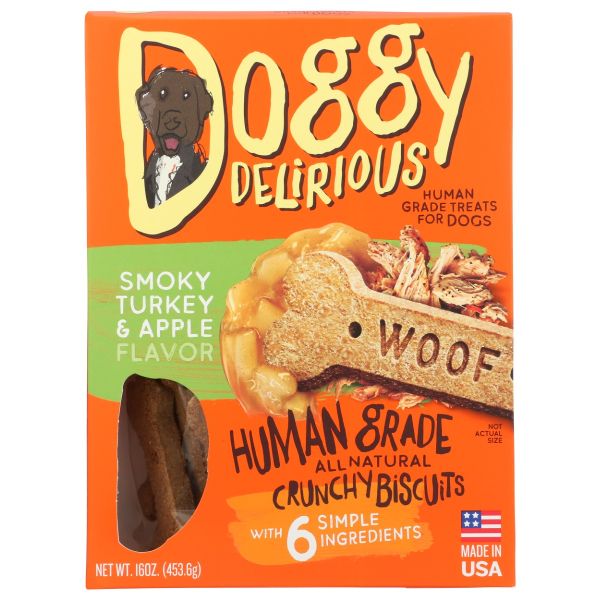 DOGGY DELIRIOUS: Smoky Turkey And Apple Bones, 16 oz