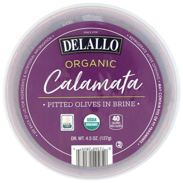 DELALLO: Calamata Olives in Brine, 5 oz
