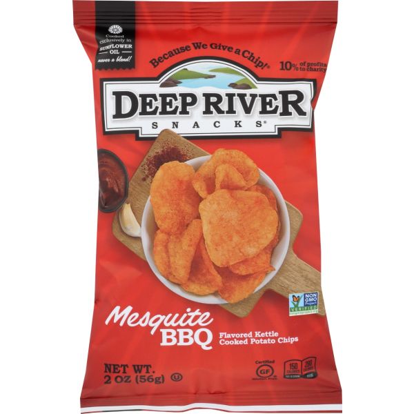 DEEP RIVER: Mesquite Bbq Kettle Cooked Potato Chips, 2 oz
