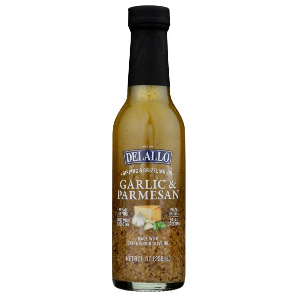 DELALLO: Garlic and Parmesan Dipping Oil, 8 fo