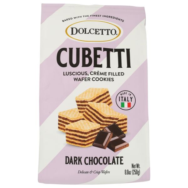 DOLCETTO: Cubetti Dark Chocolate Wafers, 8.8 oz