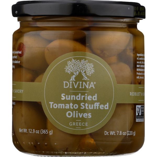 DIVINA: Sundried Tomato Stuffed Olives, 7.8 oz