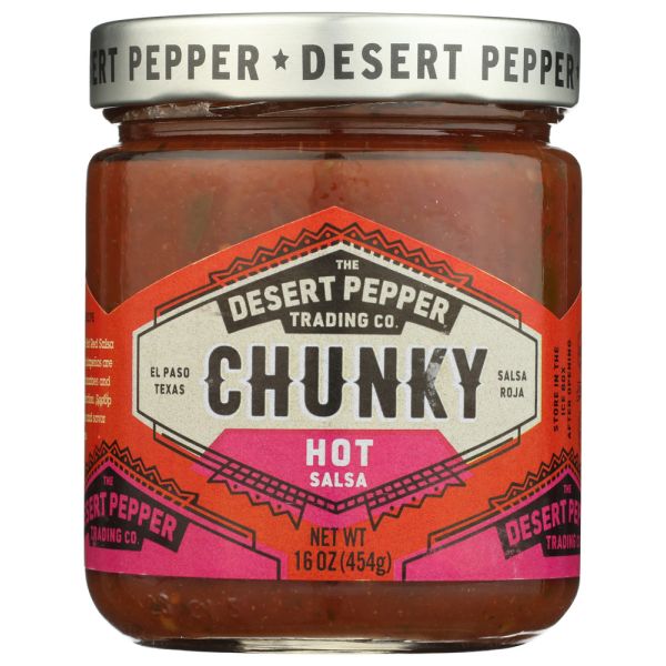 DESERT PEPPER: Chunky Hot Salsa, 16 oz