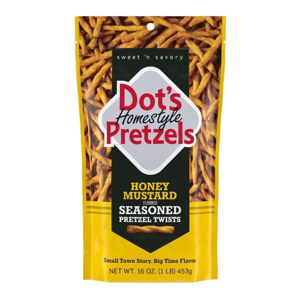 DOTS HOMESTYLE: Honey Mustard Seasoned Pretzel Twists, 16 oz