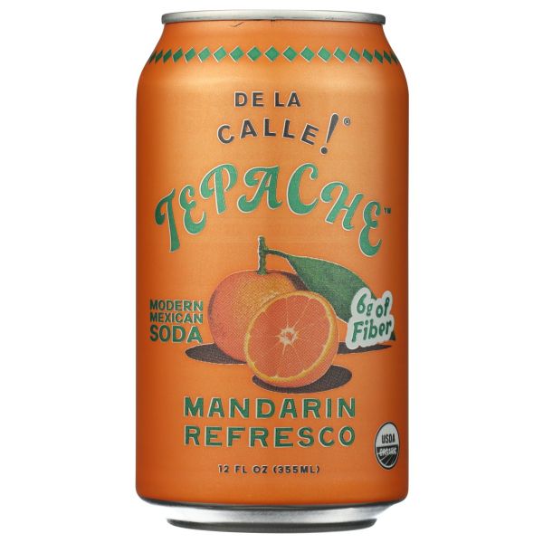 DE LA CALLE: Mandarin Refresco Tepache Soda, 12 fo