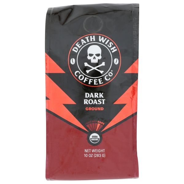 DEATH WISH COFFEE: Dark Roast Ground Coffee, 10 oz
