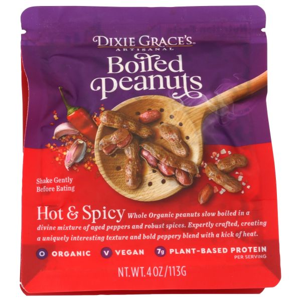 DIXIE GRACES: Hot and Spicy Boiled Peanuts, 4 oz