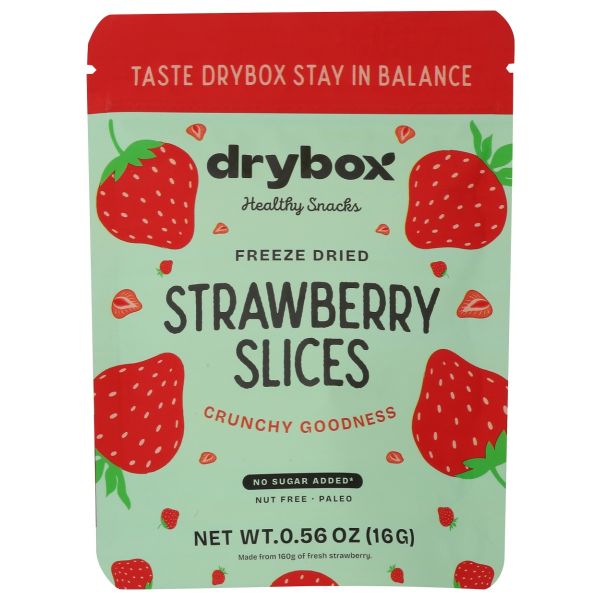 DRYBOX: Freeze Dried Strawberry Slices, 0.56 oz